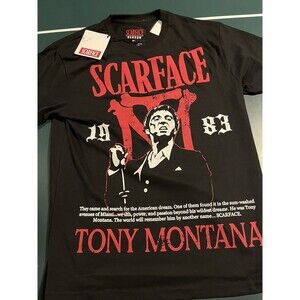 NEW Scarface X REASON Tony Montana T-Shirt Tee MEDIUM Quote Mafia Movie 1983
